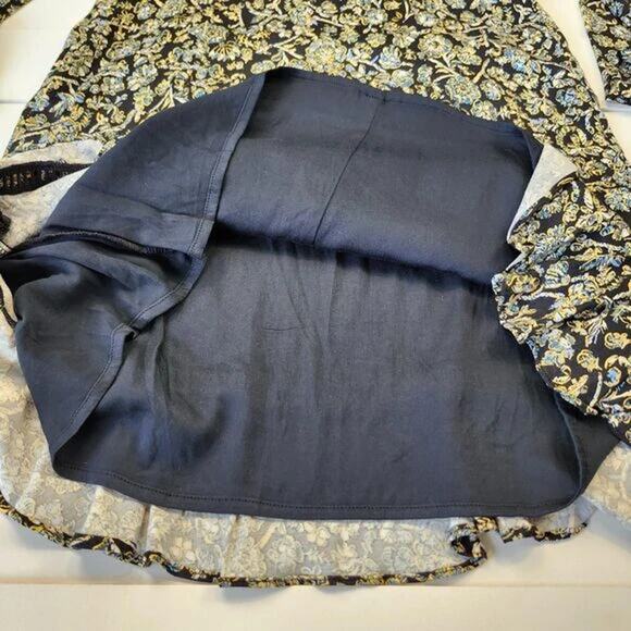 Free People Black Floral Mini Dress Size 2 NWT $128 - Picture 14 of 15